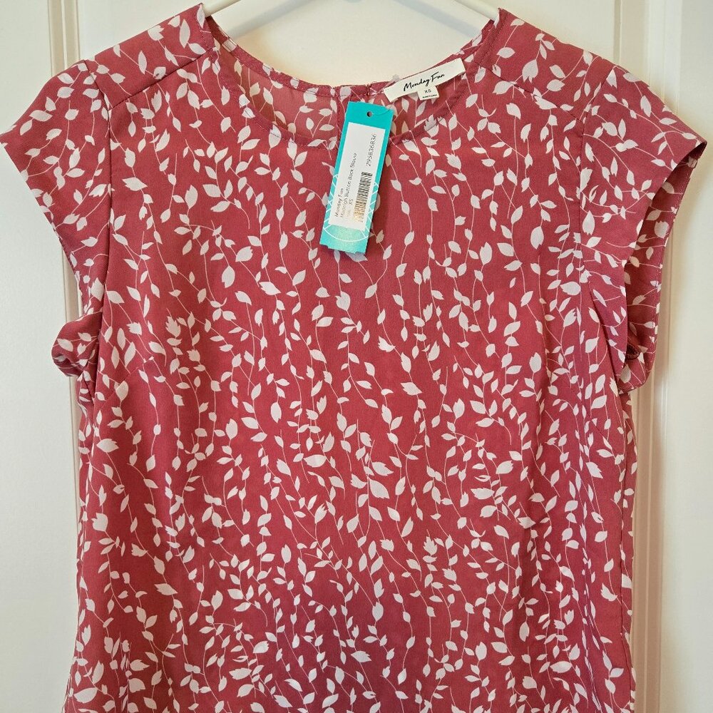 NWT Monday Fun Pink Blouse